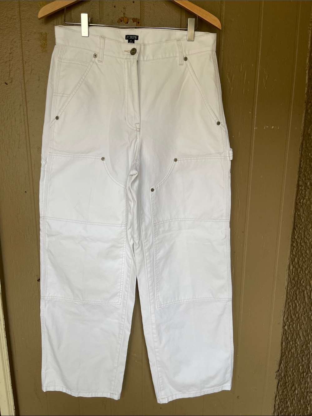 J.Crew Painter Cotton Canvas Pants in White Size 27